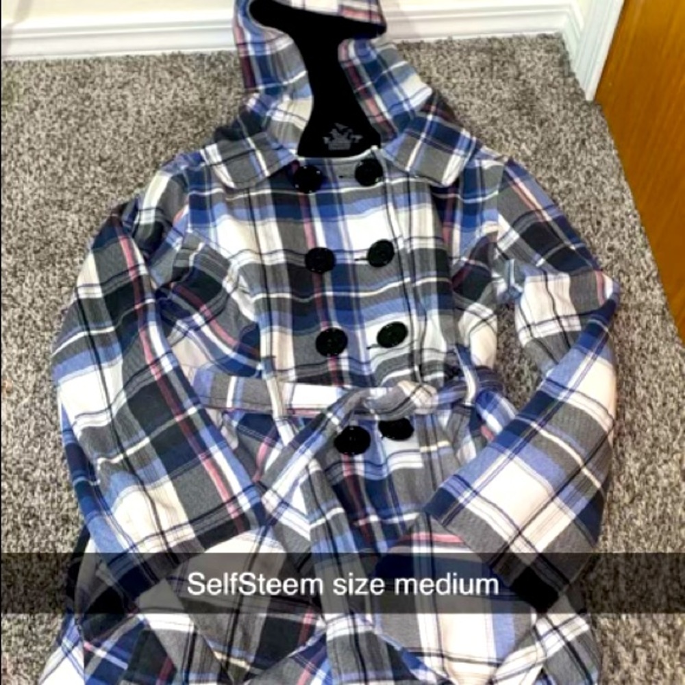 Plaid light-weight jacket